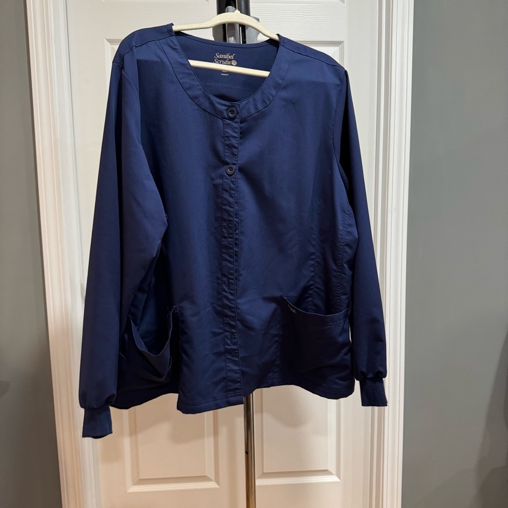 Navy Blue Women's Scrub Jacket